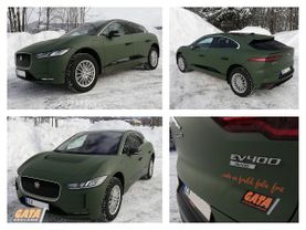 Jaguar foliert med 3M Matte Military Green